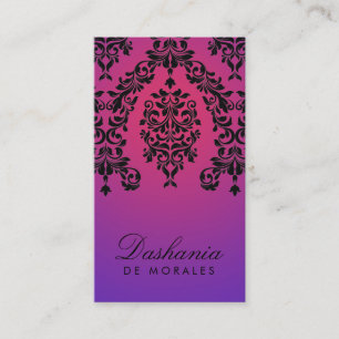 311-Dashing Damask Purple Radiance Business Card