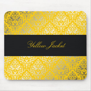 311-Dazzling Damask Yellow Jacket Mouse Pad