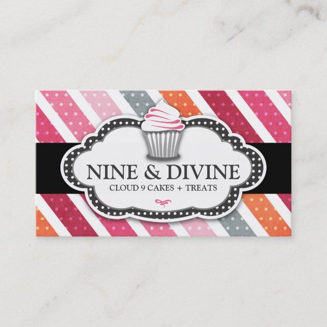 311 Divine Dotted Stripes Business Card (Front)