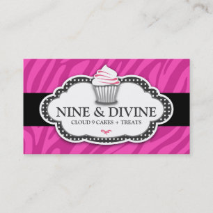 311 Divine Pink Zebra Stripes Business Card