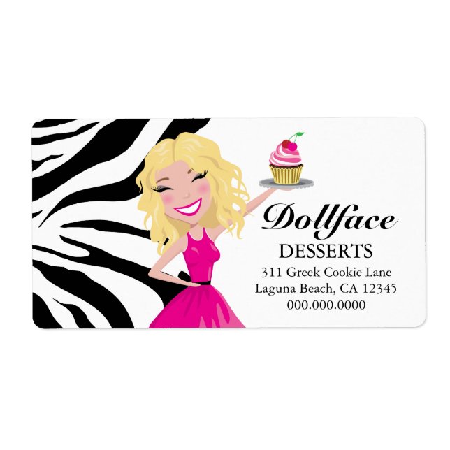 311 Dollface Desserts Blondie Zebra Print (Front)