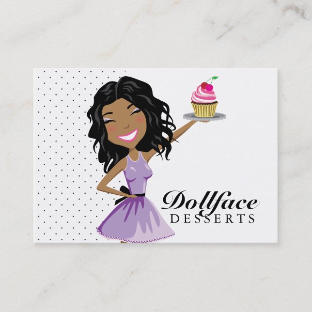 311 Dollface Desserts Ebonie 3.5 x 2 Business Card (Front)