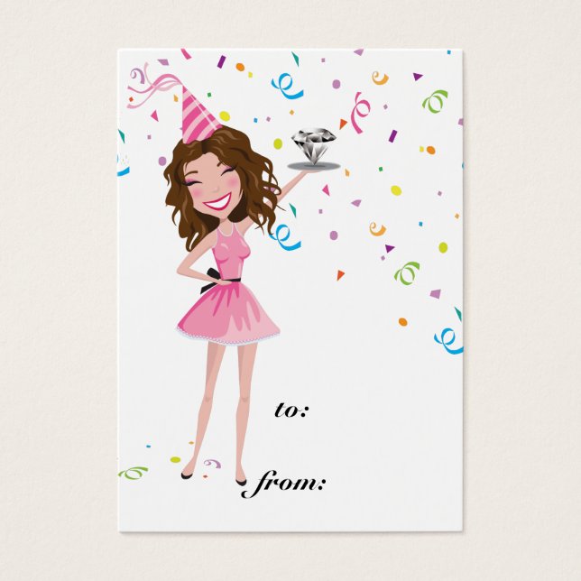 311 Dollface Diamond Birthday Tag (Front)