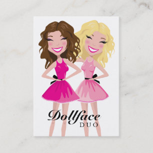 311 Dollface Duo Brunette Blonde Business Card