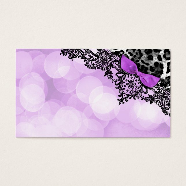 311 Dream in Leopard and Lace Violet Name Card (Front)