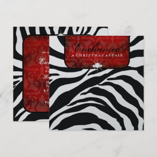 311-Enchanted Red Metallic Paper Invitation