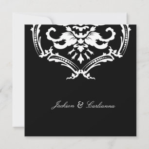 311 Exquisite Black Damask Invite