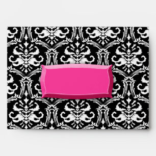 311-Exqusite Pink Blast Damask Envelope