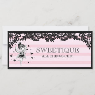 311 Fairy Sweetique Pink Stripes Gift Certificate 