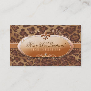 311 Fleur De Leopard with Diamonds Business Card