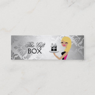 311 Gift Box Cutie Wavy Blonde Damask Mini Business Card