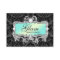 311 Glam Crazy Aqua Black Damask