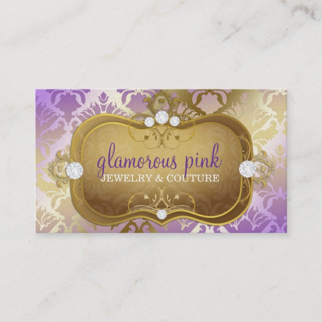 311 Glamourous Lilac Elegance Business Card (Front)