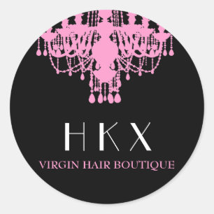 311 Glitz Boutique Pink Chandelier Classic Round Sticker