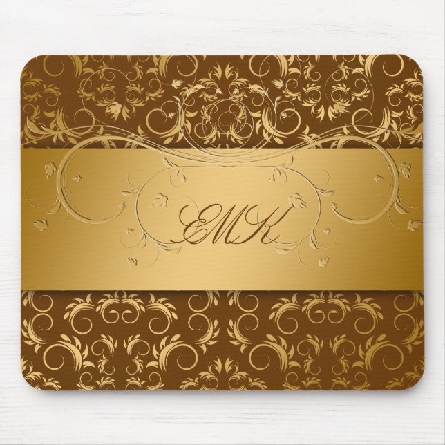311-Golden diVine Chocolate Brown mousepad (Front)