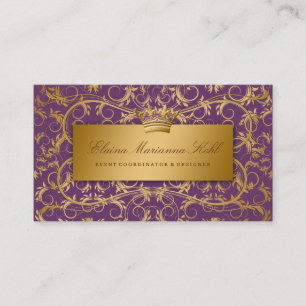 311-Golden diVine Eggplant Purple Business Card