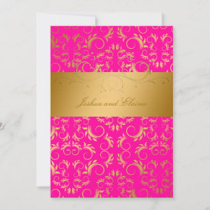 311-Golden diVine Passion Pink Invitation