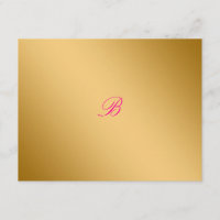 311-Golden diVine Passion Pink RSVP card