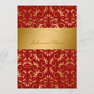 311-Golden diVine   Sweet Cherry Red Invitation