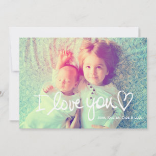 311 I Love You White Valentine Family Holiday Card