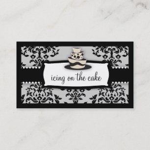 311 Icing on the Cake 3 Tier Grey Black Champagne Business Card