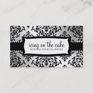 311-Icing on the Cake Metallic Silver Business Card