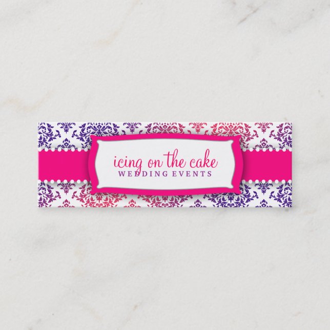 311 Icing on the Cake Pink Lavender Mini Business Card (Front)