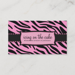 311 Icing on the Cake Pink Liquorice Zebra Business Card