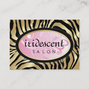 311-Iridescent Golden Zebra Pink Appointment Card