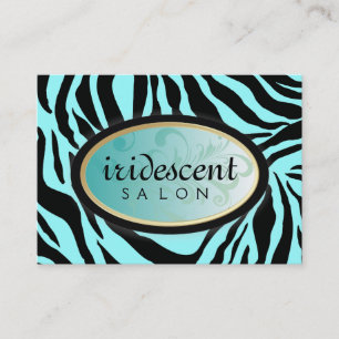 311-Iridescent Zebra Turquiose Appt Card
