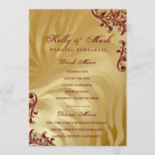 311-Jardin d'or Dinner Drink Menu Red