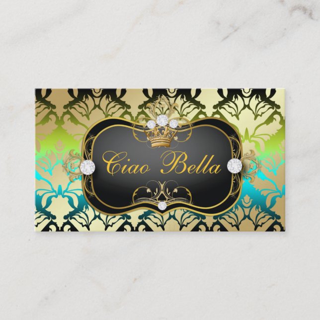 311 Jet Black Ciao Bella Island Sass Business Card (Front)