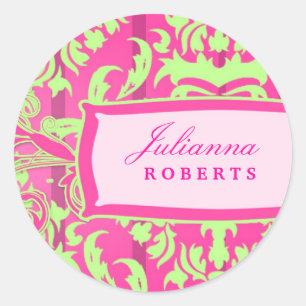 311-Julianna Lusciously Lime Classic Round Sticker