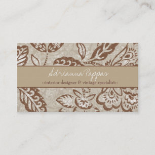 311 KHAKI FLORAL VINTAGE BUSINESS CARD