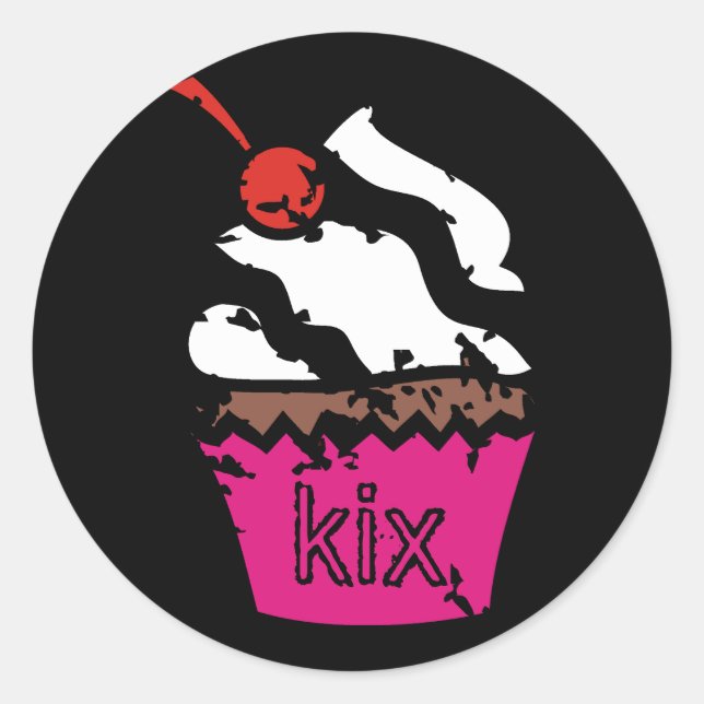 311-Kickin' Cupcake Classic Round Sticker (Front)