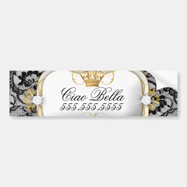 311 Lace De Luxe Ciao Bella Metallic Bumper Sticker (Front)