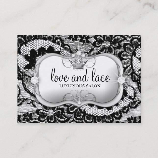 311 Lace de Luxe Ciao Bella Silver Appointment Card (Front)