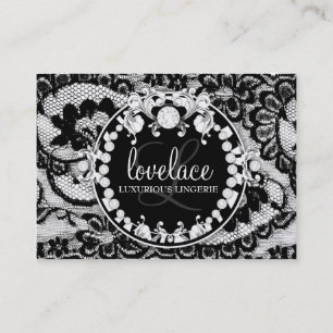 311-Lace de Luxe - Circque D' Zebra Metallic Gold Business Card