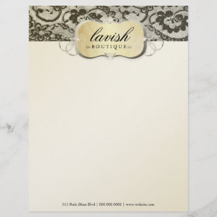 311 Lace De Luxe Gold Lace Personalised Letterhead