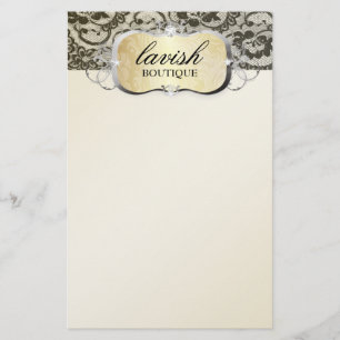 311 Lace De Luxe Gold Lace Stationery