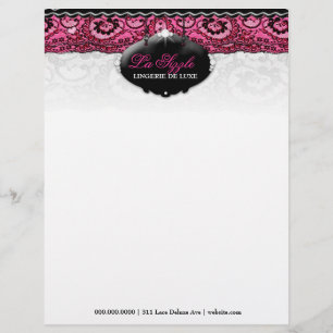 311-Lace De Luxe - Pink Diamonds Custom Letterhead