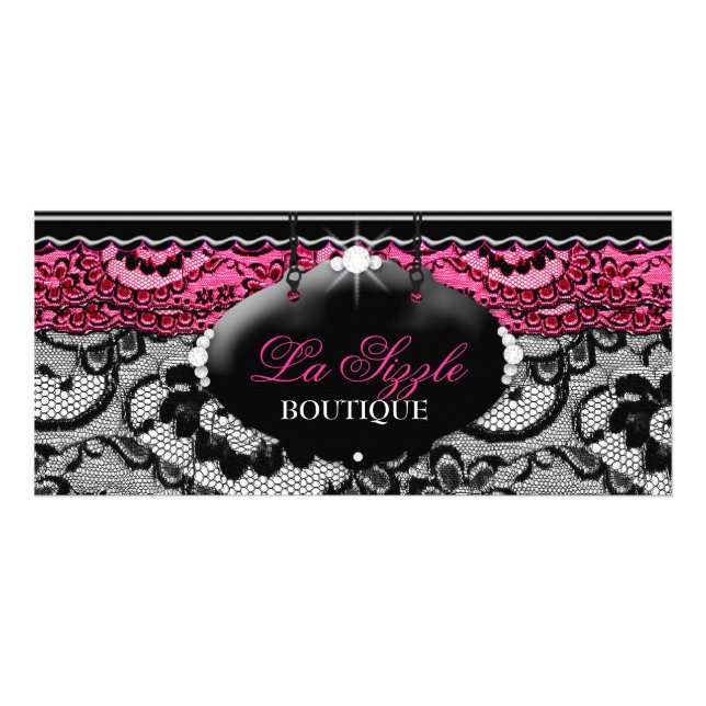 311 Lace De Luxe Pink Lace Rack Card (Front)