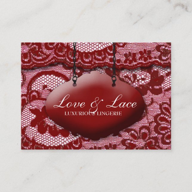 311 Lace de Luxe Rouge Business Card (Front)