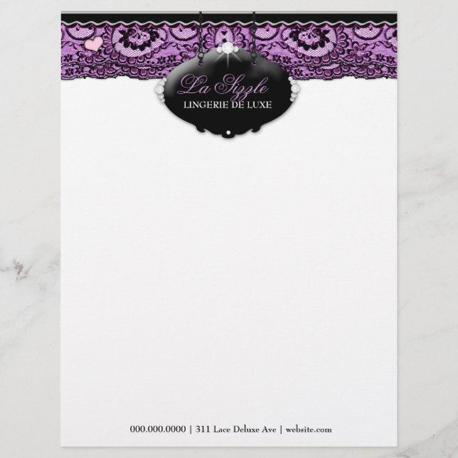 311-Lace De Luxe - Violet Letterhead Design (Front)