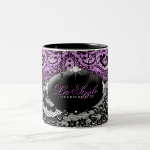 311-Lace De Luxe - Violet Two-Tone Coffee Mug