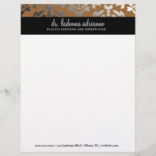 311 Ladonna Damask Bronze Letterhead