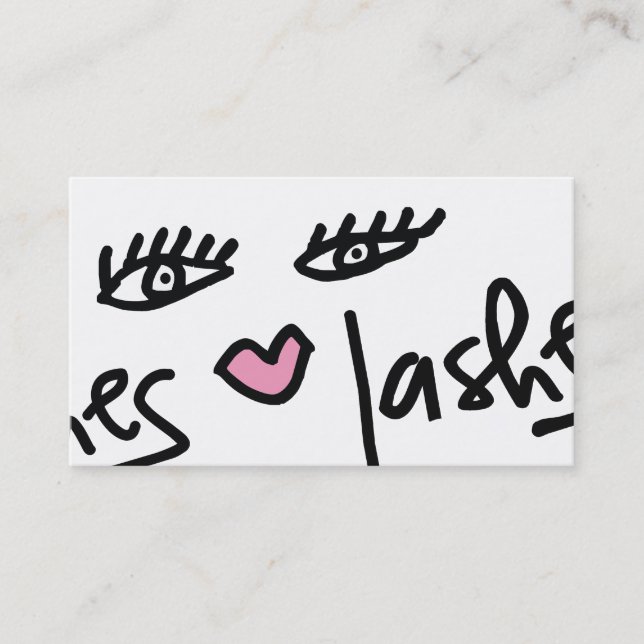 311 Lash Service Customisable White Business Card (Front)