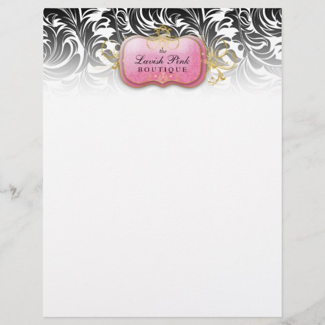 311-Lavish Pink Plate Letterhead Design (Front)