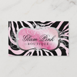 311 Lavish Pink Platter Pink Background   Zebra Business Card