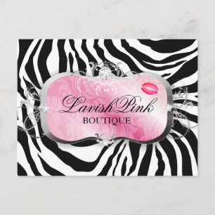 311 Lavish Pink Platter Swirls & Lips Postcard